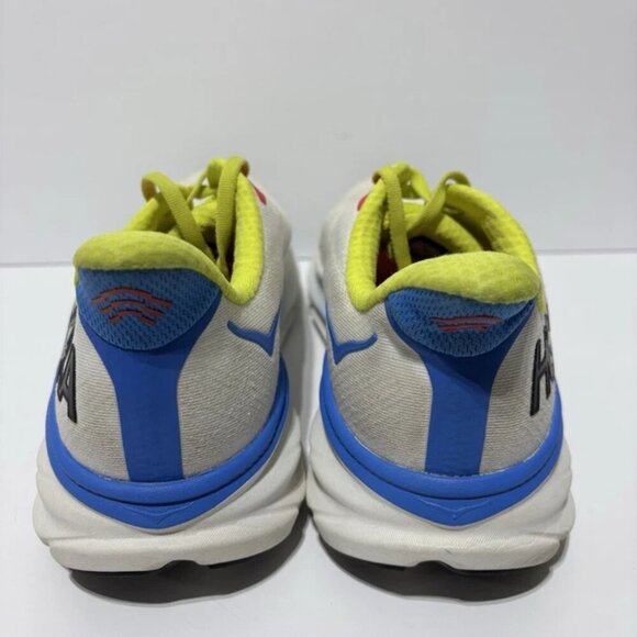 Hoka One One Men’s Clifton 9, White Running Shoes, Size 10.5 D